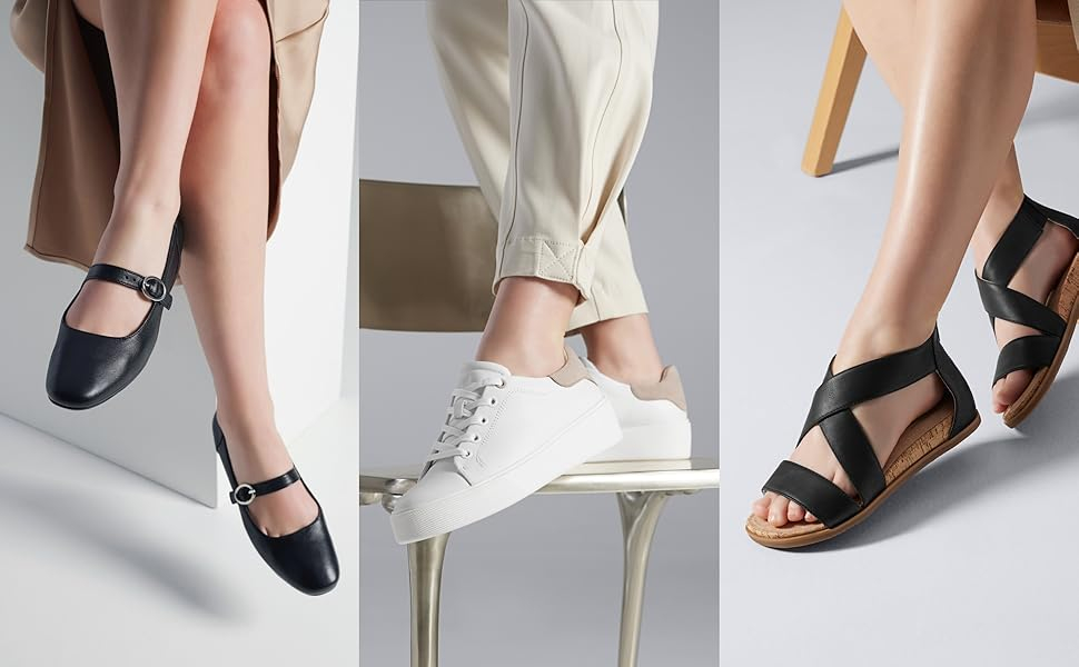 Mary Jane flats, sneakers and sandals