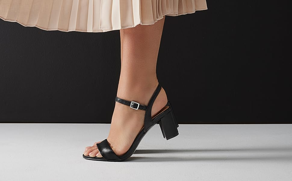 Model wearing Naturalizer Bristol dress sandal